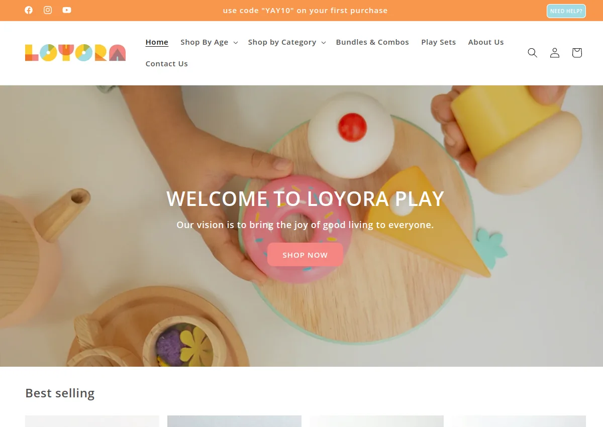 Loyora website preview